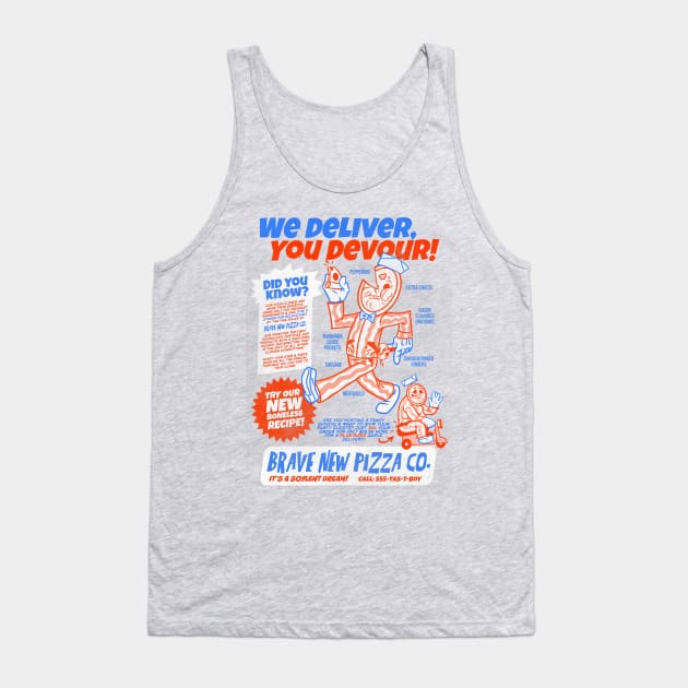 Brave New Pizza Co. Tank Top by Made With Awesome